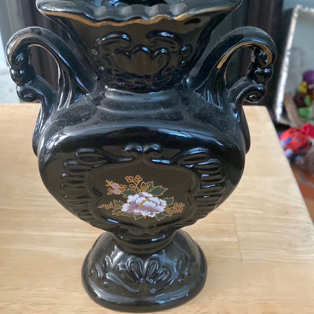 Vintage black vase